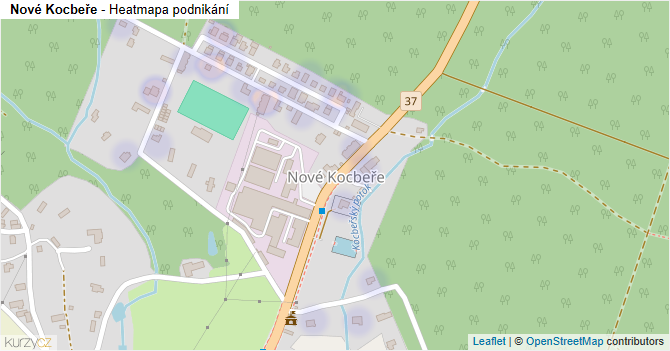 Nové Kocbeře - mapa podnikání