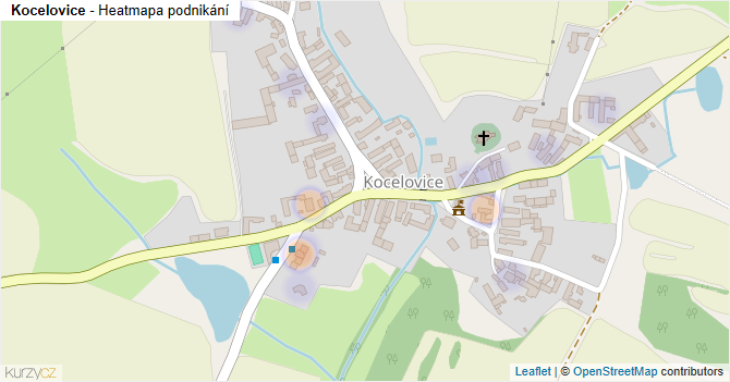 Kocelovice - mapa podnikání