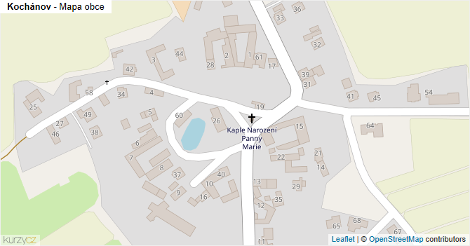 Kochánov - mapa obce