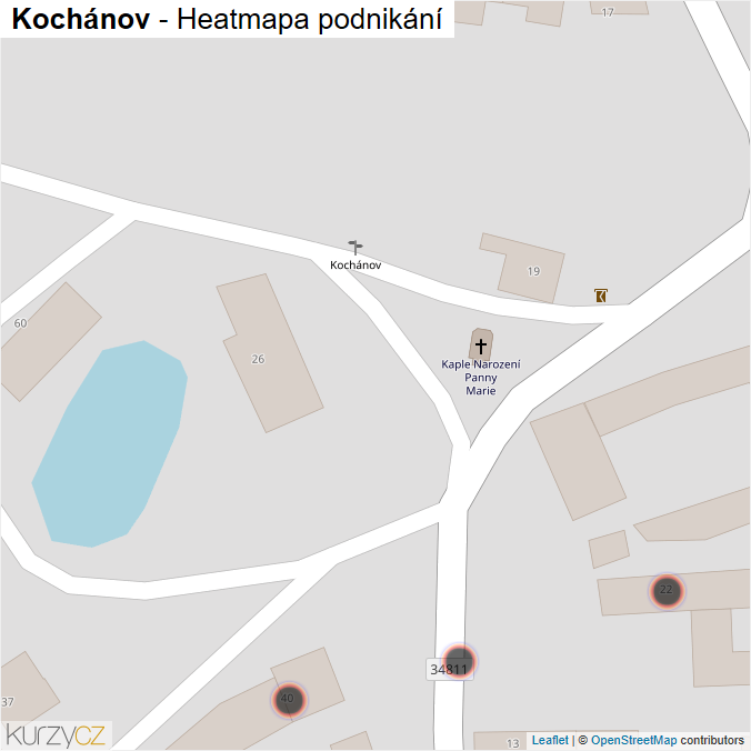 Mapa Kochánov - Firmy v obci.
