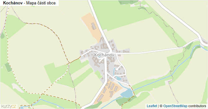 Kochánov - mapa části obce