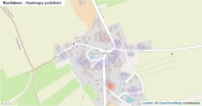 Kochánov - mapa podnikání