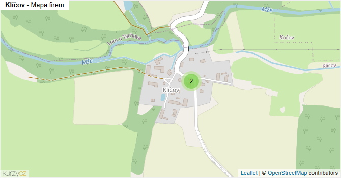 Klíčov - mapa firem