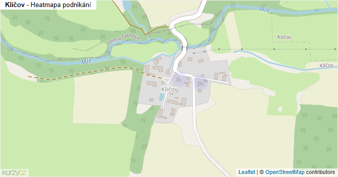 Klíčov - mapa podnikání