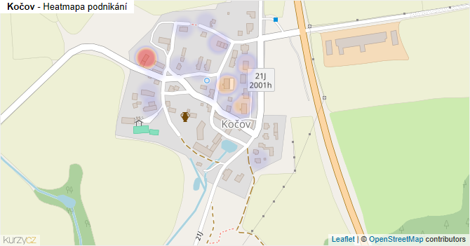 Kočov - mapa podnikání