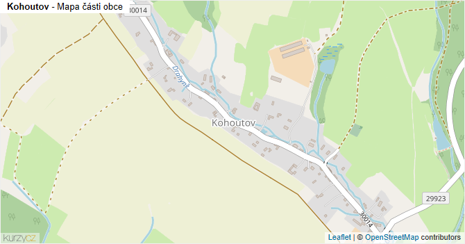 Kohoutov - mapa části obce