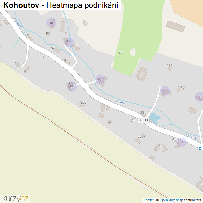 Mapa Kohoutov - Firmy v části obce.