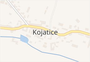 Kojatice v obci Kojatice - mapa části obce