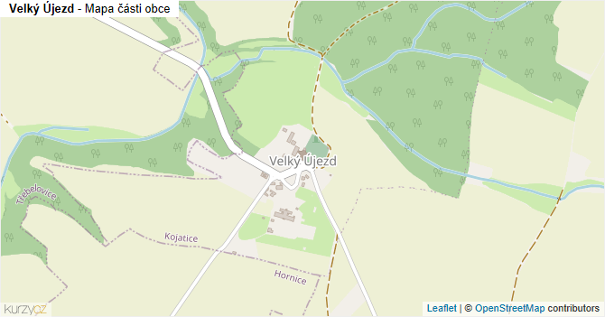 Velký Újezd - mapa části obce