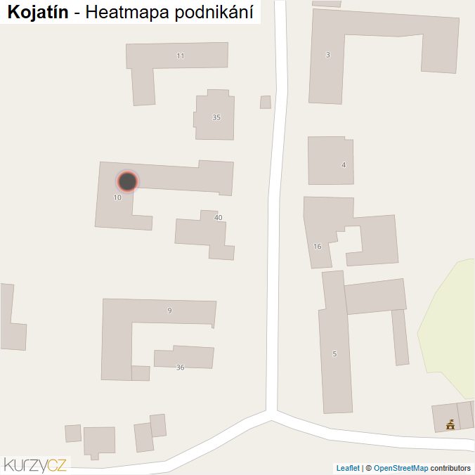 Mapa Kojatín - Firmy v obci.