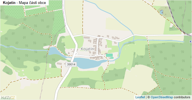Kojatín - mapa části obce