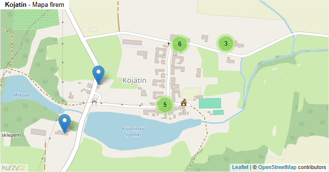 Kojatín - mapa firem