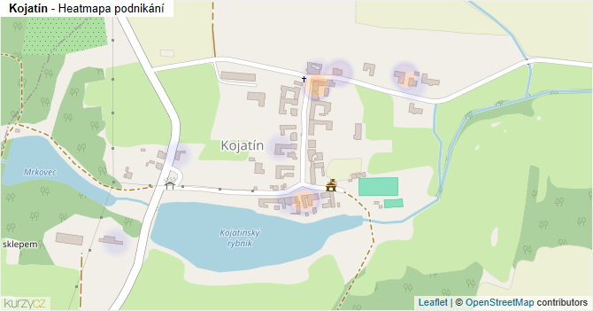 Kojatín - mapa podnikání