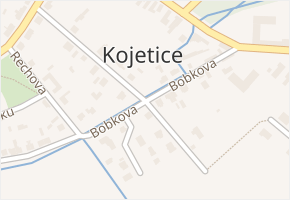 Bobkova v obci Kojetice - mapa ulice