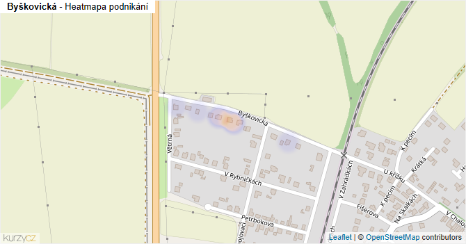 Byškovická - mapa podnikání