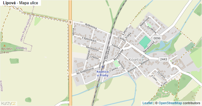 Lipová - mapa ulice