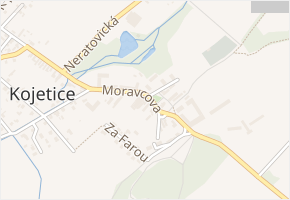 Moravcova v obci Kojetice - mapa ulice