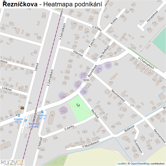 Mapa Řezníčkova - Firmy v ulici.