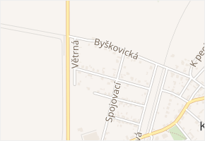V rybníčkách v obci Kojetice - mapa ulice