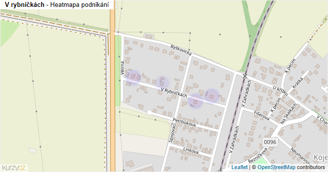 V rybníčkách - mapa podnikání