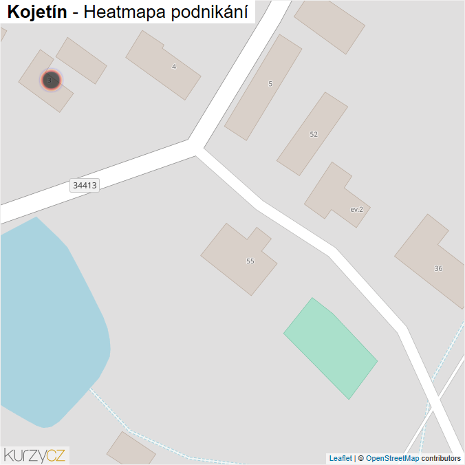 Mapa Kojetín - Firmy v obci.