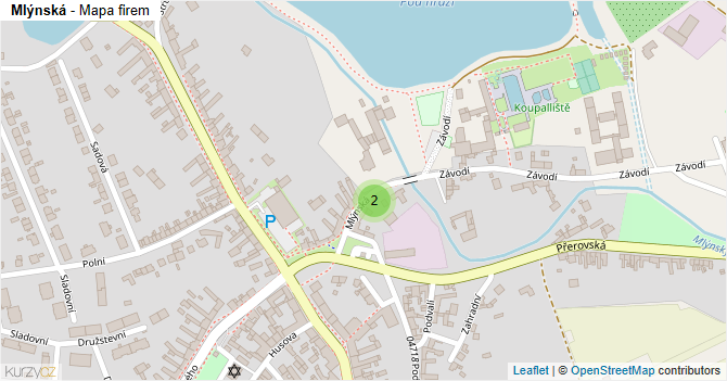 Mlýnská - mapa firem