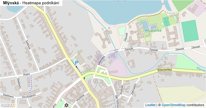 Mlýnská - mapa podnikání