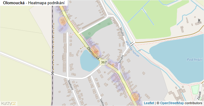 Olomoucká - mapa podnikání