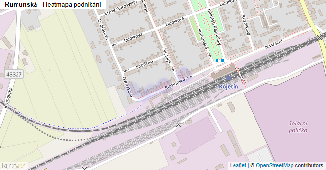 Rumunská - mapa podnikání
