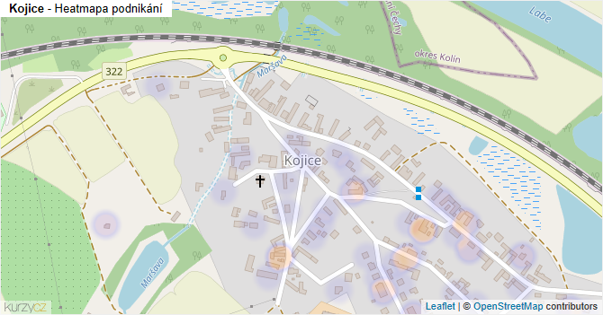 Kojice - mapa podnikání