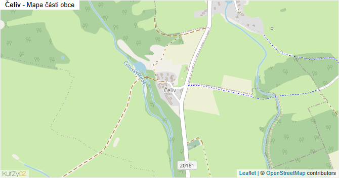 Čeliv - mapa části obce