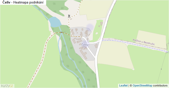 Čeliv - mapa podnikání