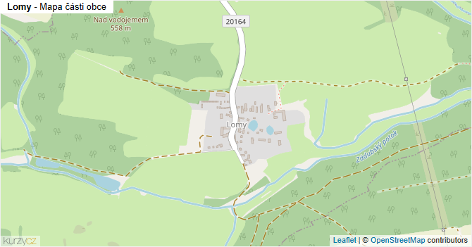 Lomy - mapa části obce