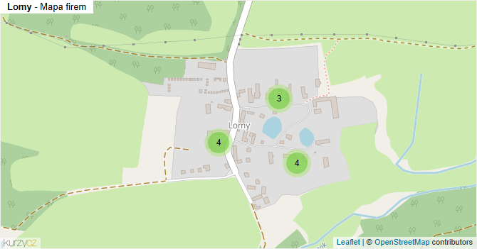 Lomy - mapa firem