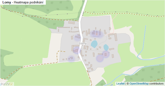 Lomy - mapa podnikání