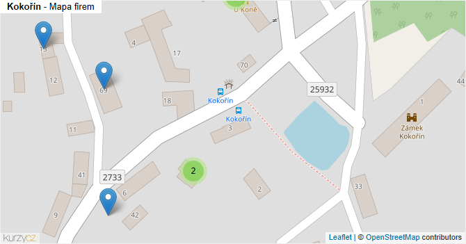 Kokořín - mapa firem