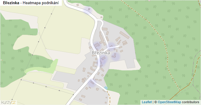 Březinka - mapa podnikání