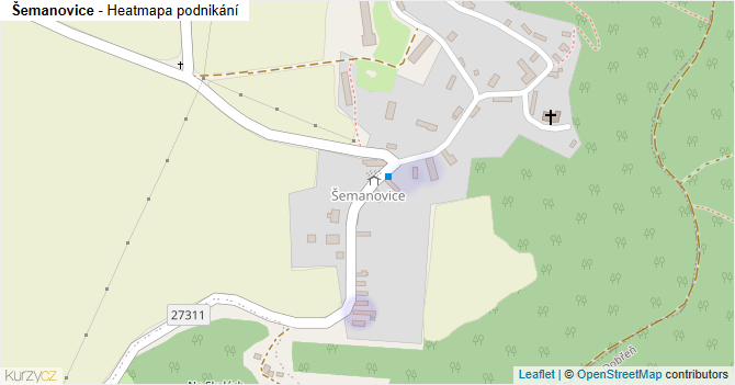 Šemanovice - mapa podnikání