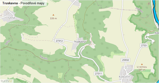 Truskavna - záplavové mapy stoleté vody