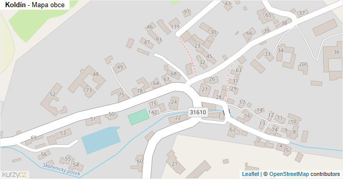 Koldín - mapa obce