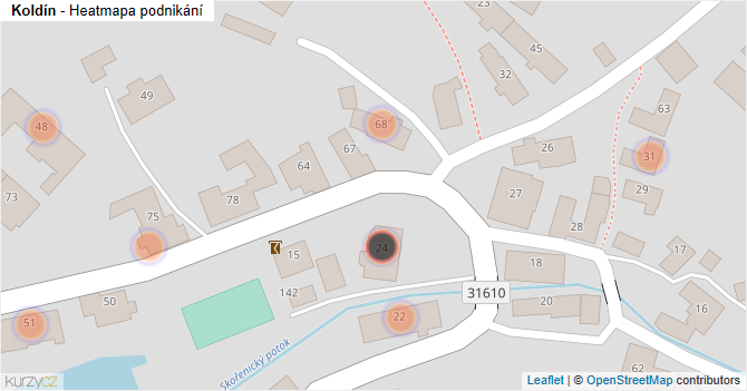 Koldín - mapa podnikání