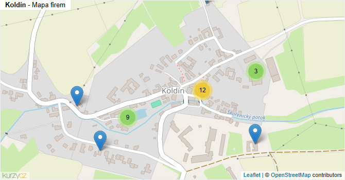 Koldín - mapa firem