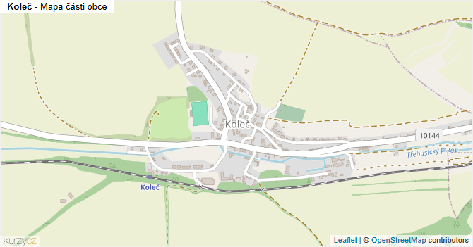 Koleč - mapa části obce