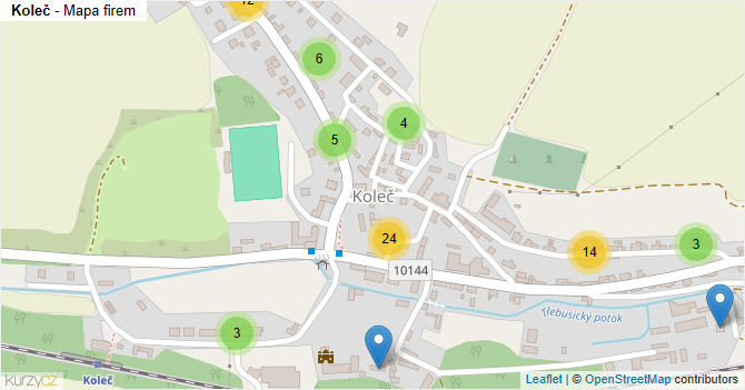 Koleč - mapa firem