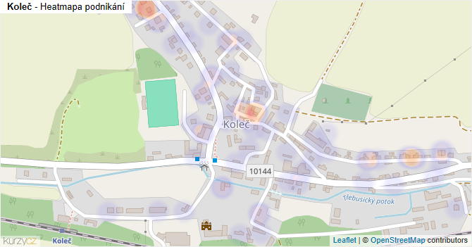 Koleč - mapa podnikání
