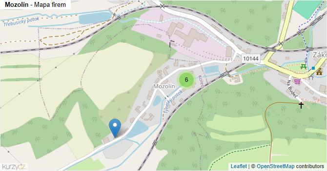 Mozolín - mapa firem