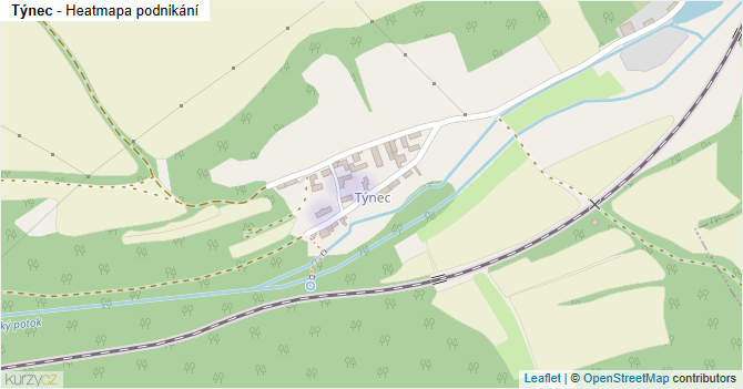Týnec - mapa podnikání