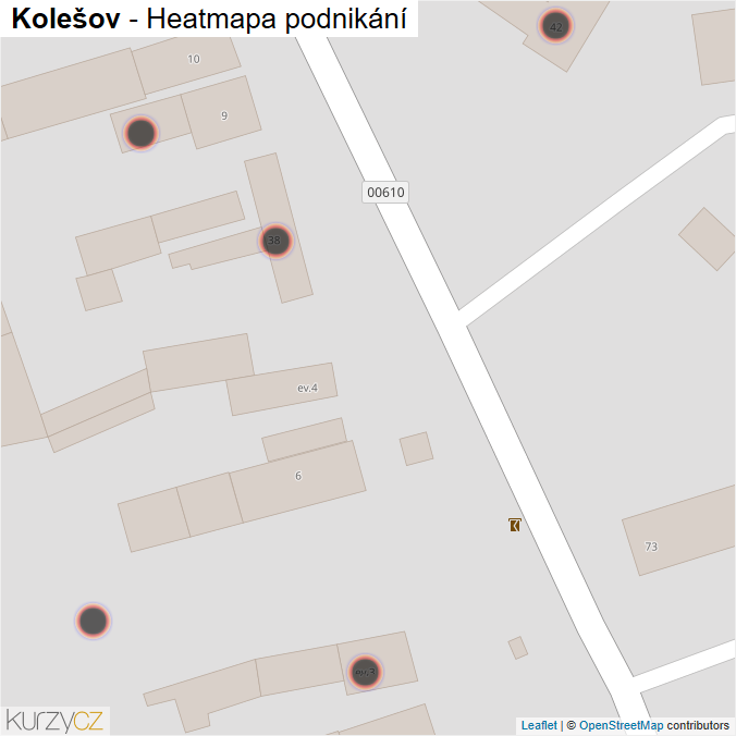 Mapa Kolešov - Firmy v obci.