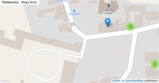 Kolešovice - mapa firem