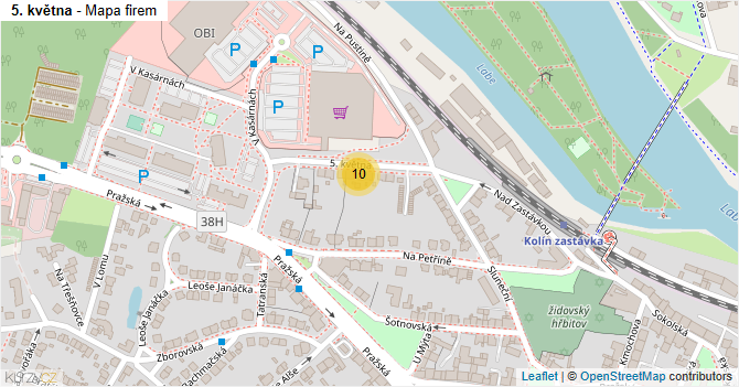 5. května - mapa firem